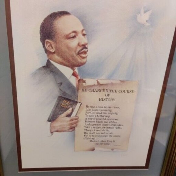 HE Changed The Course of History - Martin Luther King Artist C Downey 16x13.25" - Picture 5 of 10